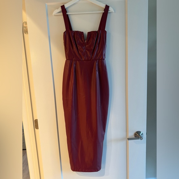 NWT NOOKIE Leona Midi Dress in Wine size Small - Picture 4 of 7